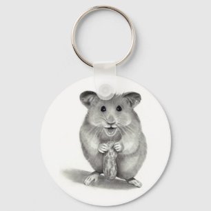 CHAVEIRO HAMSTER COM AMENDOIM, ARTE DO LÁPIS