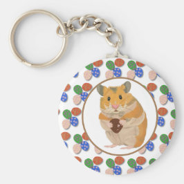 Chaveiro Hamster de páscoa com Ovos de Chocolate