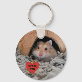 Chaveiro Hamster personalizado bonito e proprietário de roe