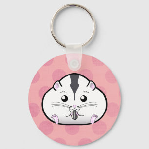 Chaveiro Hamster semi branco carnudo do anão do russo