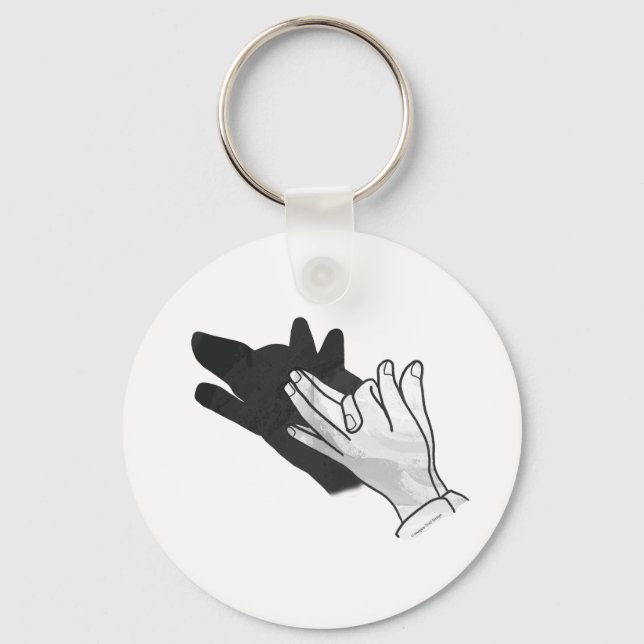 Chaveiro Hand Silhouette Wolf (Frente)