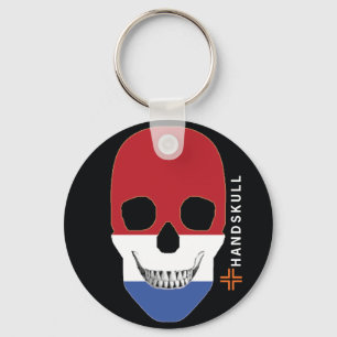 Chaveiro HANDSKULL Países Baixos, crânio feliz, bandeira