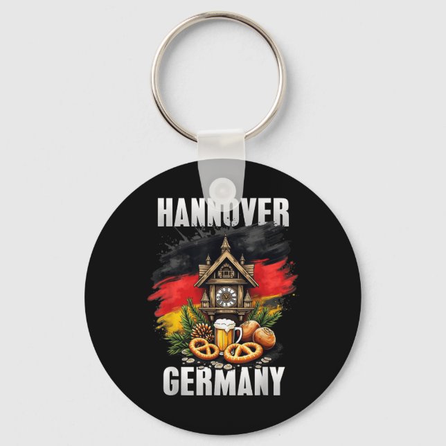Chaveiro Hannover Alemanha Souvenir German Flag Viagem (Frente)