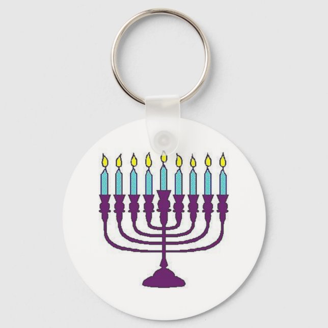 Chaveiro Hanukkah Menorah (Frente)