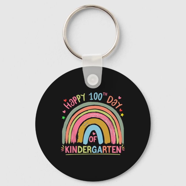 Chaveiro Happy 100 Days Of School Teacher Girls Kids Womens (Frente)