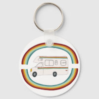 Happy Camper Rainbow RV Whimsical Motorhome RV