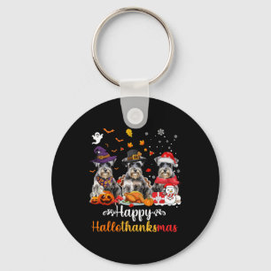 Chaveiro Happy Hallothanksmas Schnauzer Dog Halloween Chris