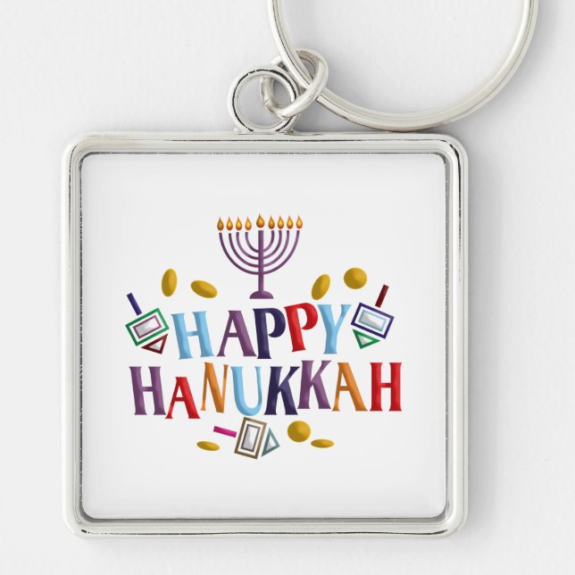 Chaveiro Happy Hanukkah (Frente)
