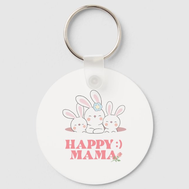 Chaveiro Happy Mama Bunny Rabbit (Frente)