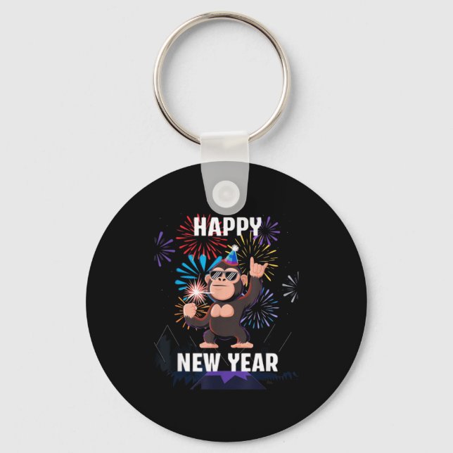 Chaveiro Happy New Year 2026 Funny Kids Bigfoot Lovers Part (Frente)