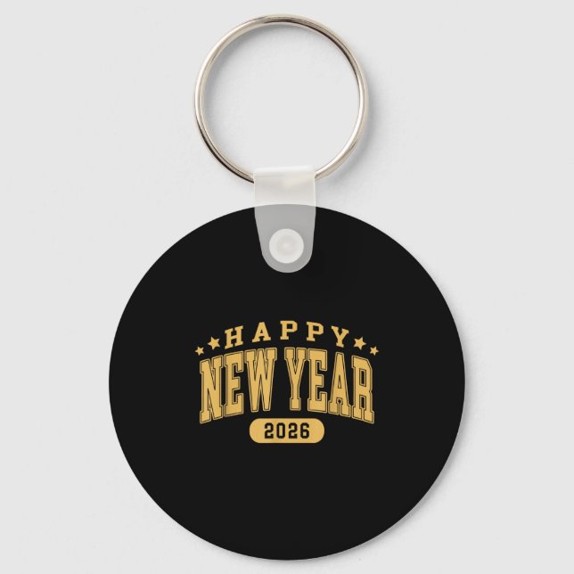 Chaveiro Happy New Year 2026 New Year Party Family Matching (Frente)