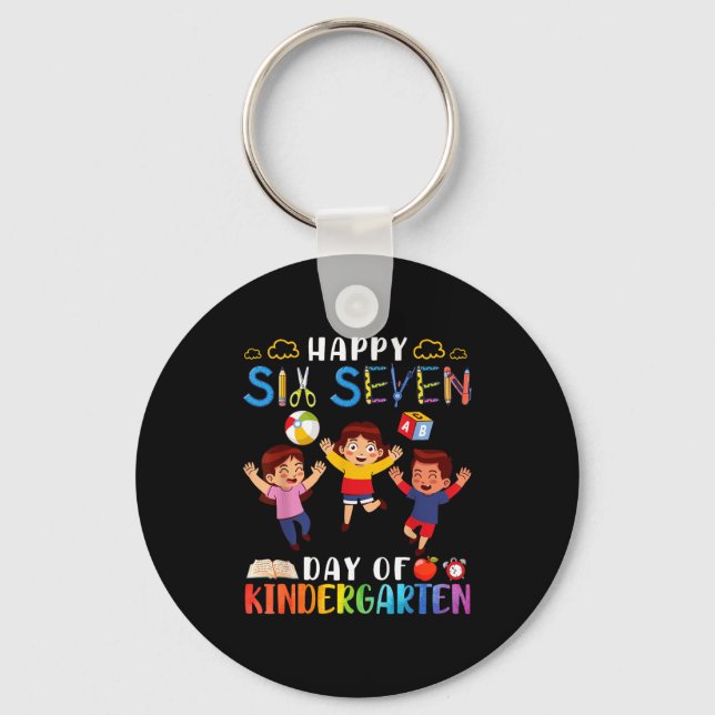 Chaveiro Happy Six Seven Day Of Kindergarten Student Back T (Frente)