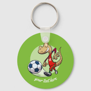 Chaveiro Happy Soccer Star Gecko Kicking Futebol Cartoon
