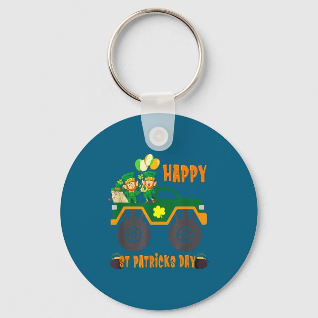 Chaveiro Happy St Patricks Day Toddler Boys Girls Monster T (Frente)