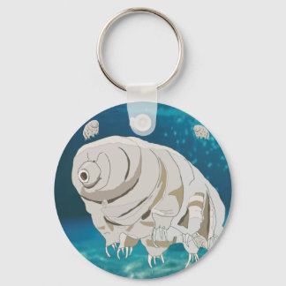 Chaveiro Happy Tardigrade floating under water