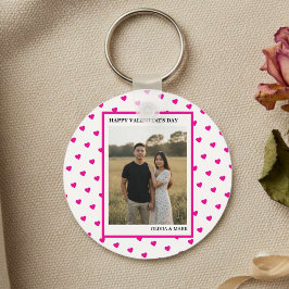 Chaveiro Happy Valentine’s Day Pink Heart Custom love