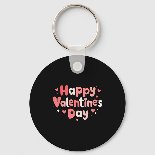 Chaveiro Happy Valentines Day Heart Teacher Funny Matching  (Frente)