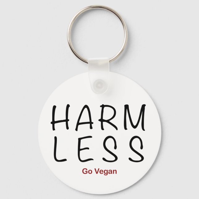 Chaveiro Harm Menos - Go Vegan (Frente)