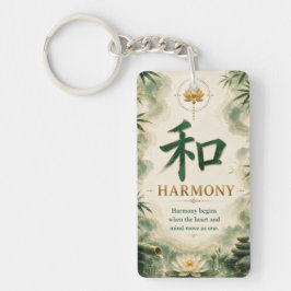 Chaveiro Harmonia (和) Caracter Chinês Porta-Chaves