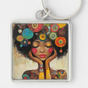 Chaveiro Harmonia Colorida Mulher Negra