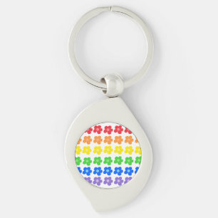 Chaveiro Harmonia Da Roda Colorido Em Design Floral