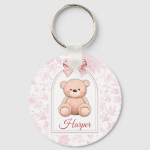 Chaveiro Harper   Design de Enfermeiro de Urso Rosa Persona