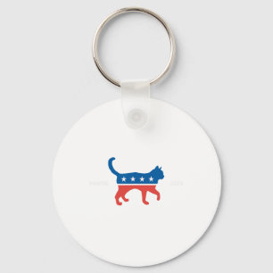 Chaveiro Harris 2024 Democrat Cat - Votação Para Kamala W E