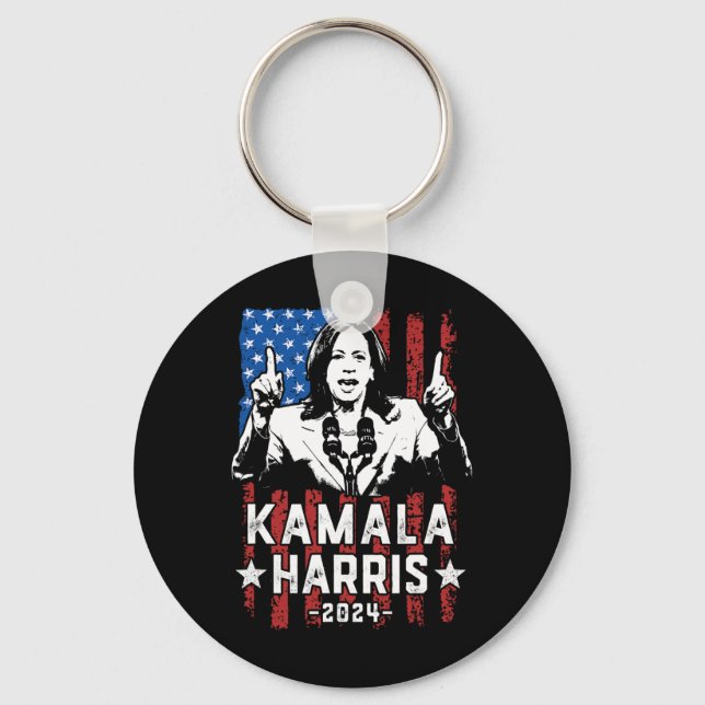 Chaveiro Harris 2024 Flag Kamala Para Presidente Usa Flag H (Frente)