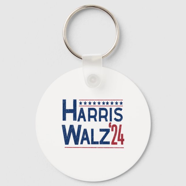 Chaveiro Harris e Walz 2024 Eleitoral Pairing (Frente)