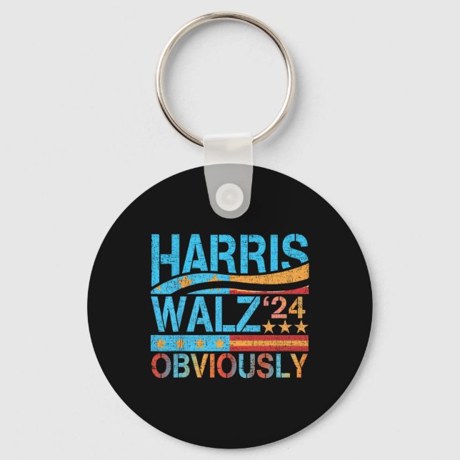 Chaveiro Harris W Obviamente! Harris Waltz 2024 Eleição 1 (Frente)