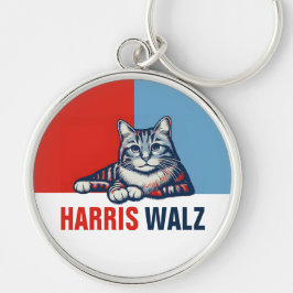 Chaveiro Harris Walz 2024 Obviamente Blue Cat
