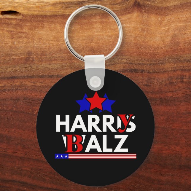 Chaveiro Harris Walz 24 Harry Balz 2024 Meme Democráticos (Frente)