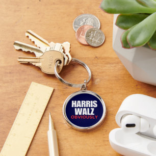 Chaveiro Harris Walz OBVIAMENTE   Harris Walz 2024 Obviamen