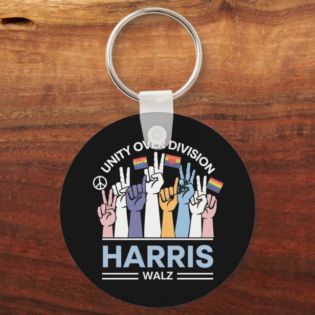Chaveiro Harris Walz Valsa 2024 Unidade Sobre Divisão (Frente)