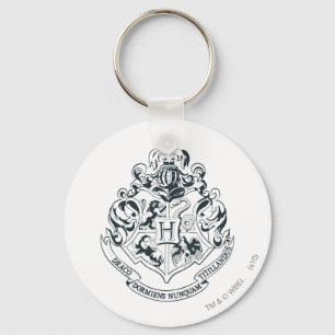Chaveiro Harry Potter Hogwarts Crest - Black and White