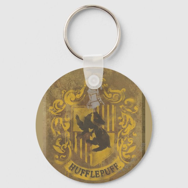 Chaveiro Harry Potter | Tinta Spray Brasão da Hufflepuff (Frente)