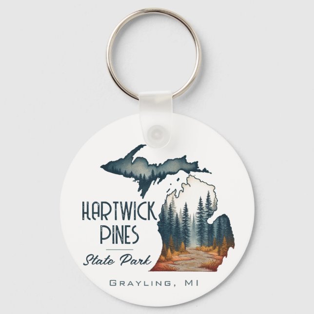 Chaveiro Hartwick Pines State Park Souvenir Gift (Frente)