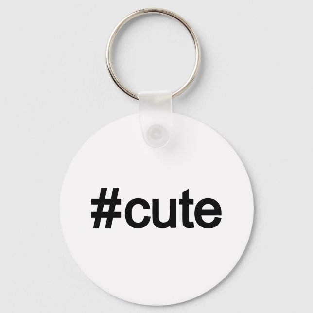 Chaveiro Hashtag # Cute (Frente)