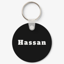 Hassan black white keychain