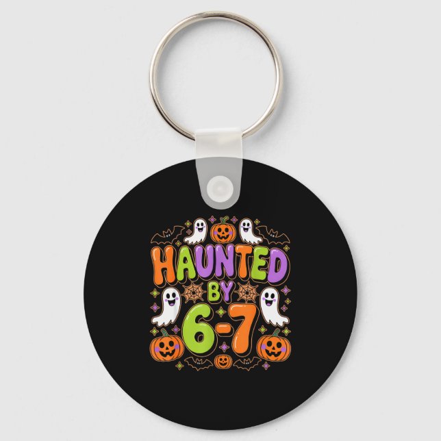 Chaveiro Haunted By 6-7 Costume Halloween 6-7 Meme Six Seve (Frente)