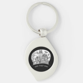 Chaveiro Haunted House and Bats Halloween 