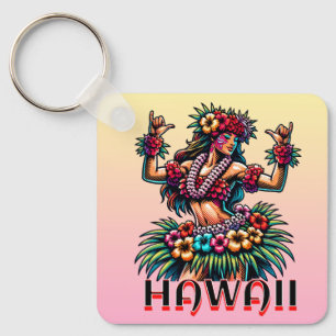 Chaveiro Havaí Dançarino Hula Havaiano Personalizado
