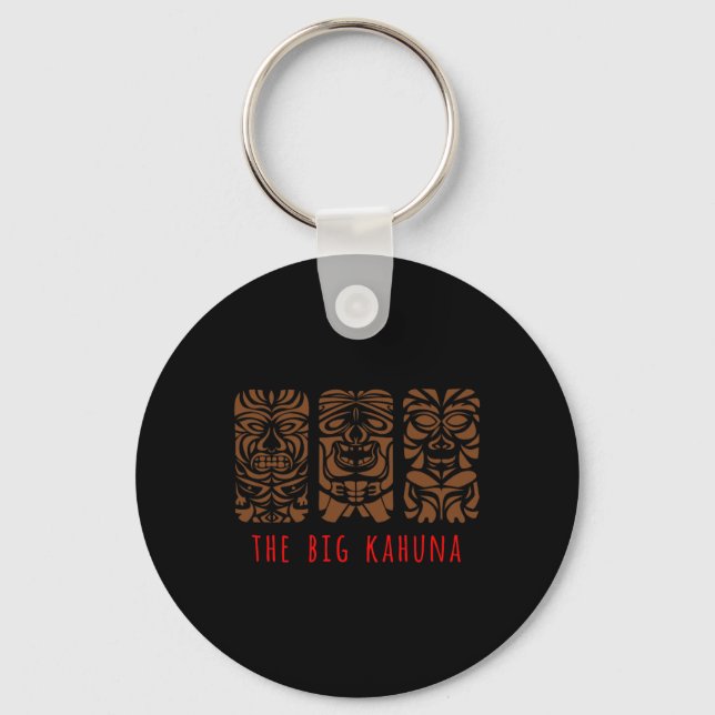 Chaveiro Hawaii Tiki Polynésia Grande Kahuna Surfer Retro H (Frente)
