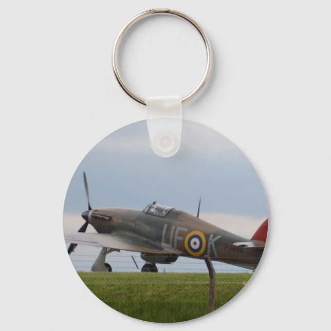 Chaveiro Hawker Hurricane Vista de Três Quartos (Frente)