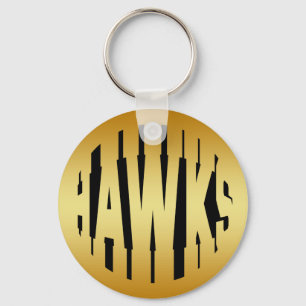 CHAVEIRO HAWKS - TEXTO DOURADO
