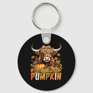 Chaveiro Hay Lá Pumpkin Highland Cow Call Autumn Thankg