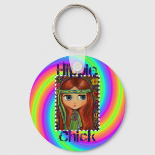 Chaveiro Headband grande da boneca do olho da tintura do