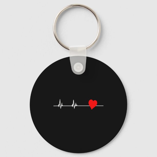 Chaveiro Heart Health Heart Disease Awareness Heartbeat Wom (Frente)