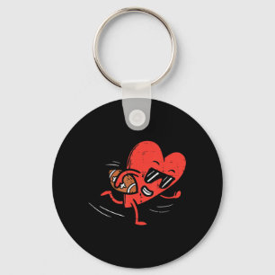 Chaveiro Heart Playing American Football Dia de os namorado