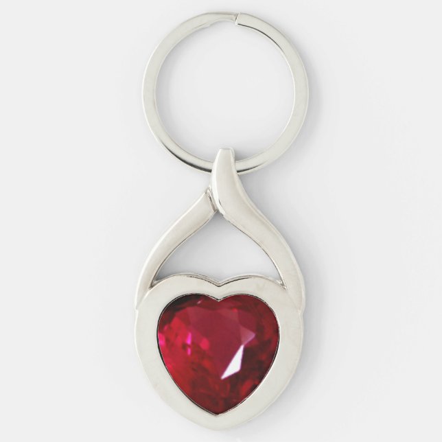 Chaveiro Heart Ruby Gemstone (Frente)